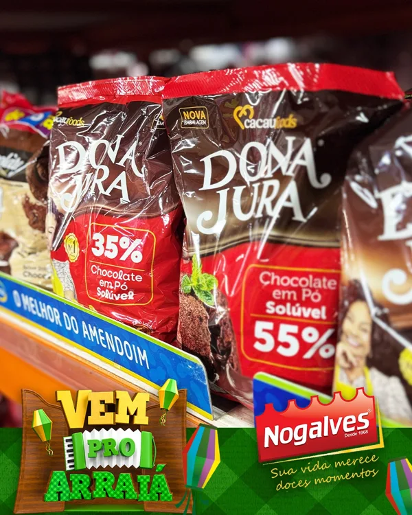 Post do Instagram da Nogalves: chocolate em pó Dona Jura