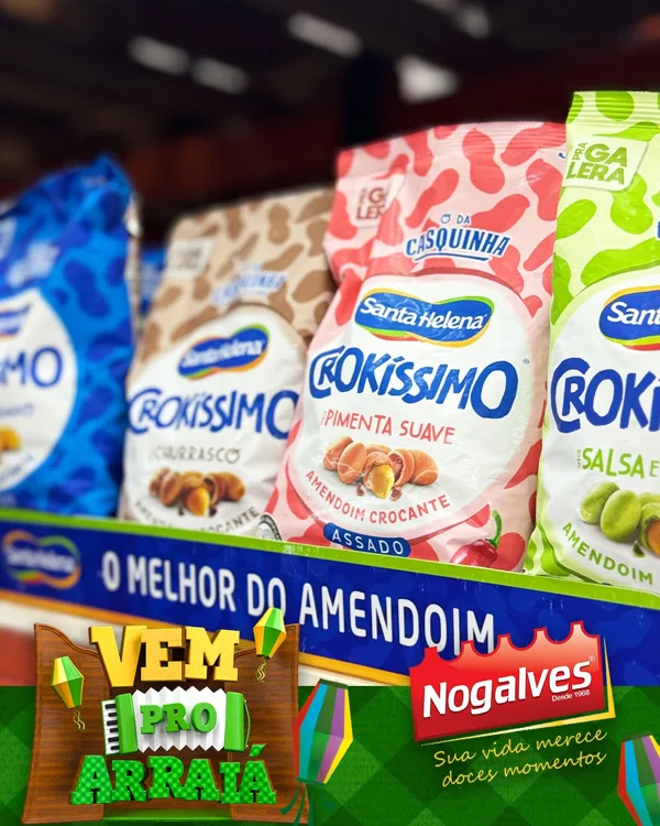 Post do Instagram da Nogalves: prateleira de paçoca e amendoim